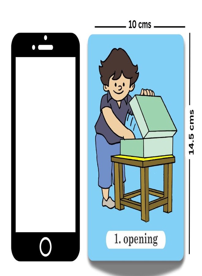Brainy Bug Resources Flashcards with App-Enabled Audio Feature | Action Words Level 2 | Audio in Hindi, English, Punjabi, Tamil, Kannada, Telugu | Spoken English | Special Needs Kids - Image 5